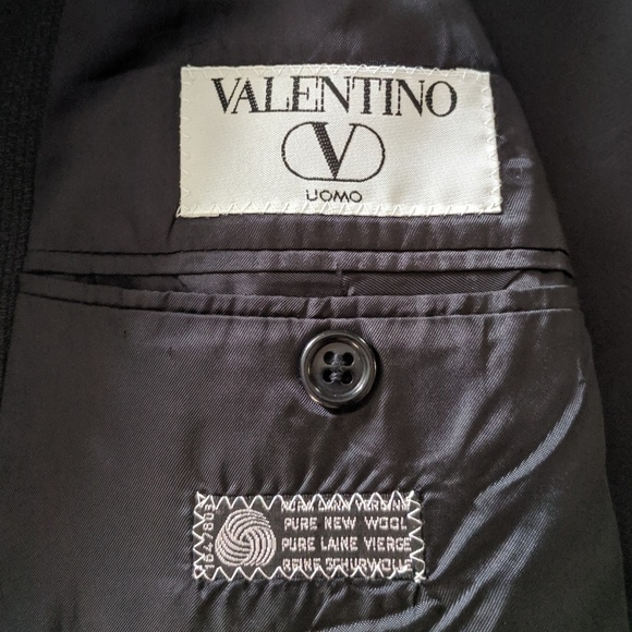 Valentino Uomo Black Wool Single Breast Blazer 41 - Picture 6 of 8
